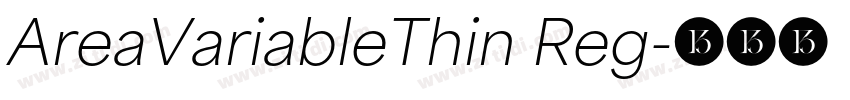 AreaVariableThin Reg字体转换